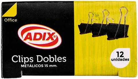 Clip doble negro 12 und 15 MM -ADIX