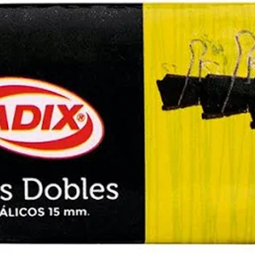 Clip doble negro 12 und 15 MM -ADIX 1
