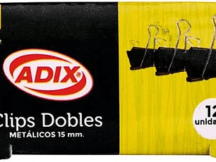 Clip doble negro 12 und 15 MM -ADIX
