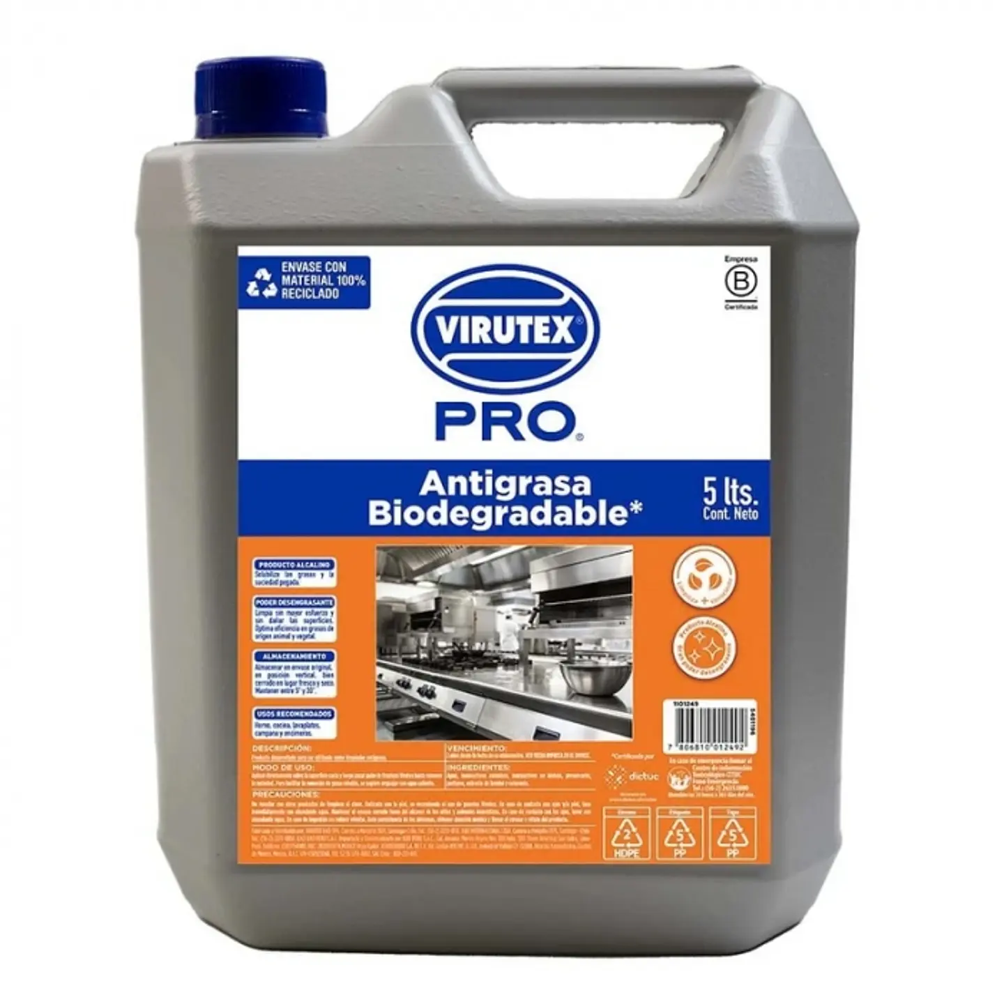 Desengrasante Biodegradable Antigrasa – VIRUTEX PRO 5 lit 1