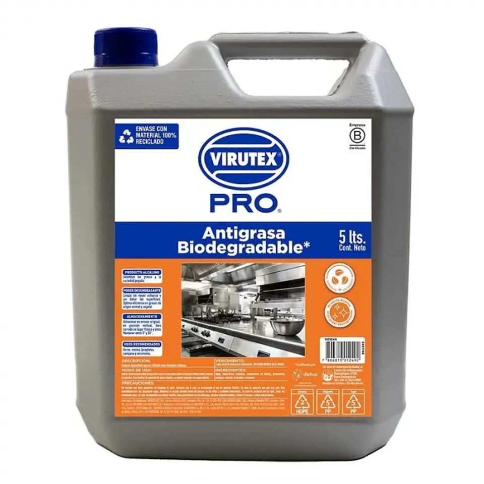 Desengrasante Biodegradable Antigrasa – VIRUTEX PRO 5 lit 1