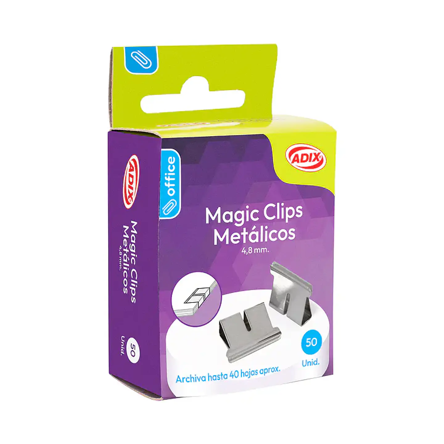 Magic clip metálico 50 und 4,8 MM -ADIX 1
