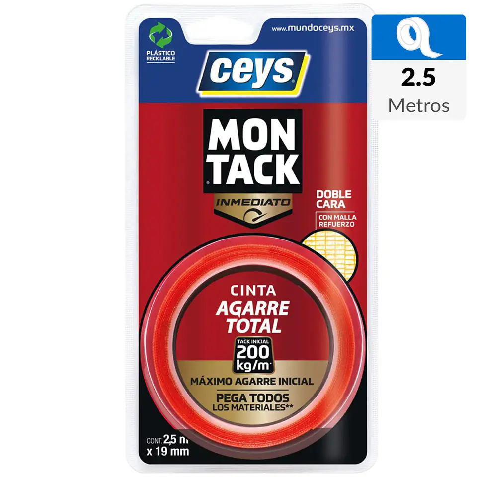 Cinta montaje 19 mm 2,5 m Express Ceys 1