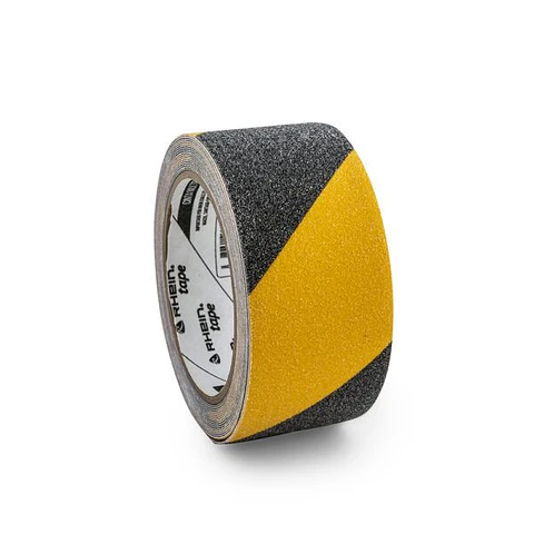 Cinta demarcatoria antideslizante negra / amarilla 50 MM x 5 MT -RHEIN