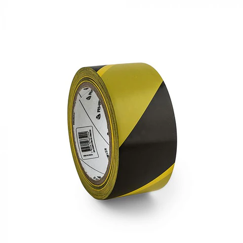 Cinta demarcatoria de seguridad negra / amarilla 50 MM x 33 MT -RHEIN