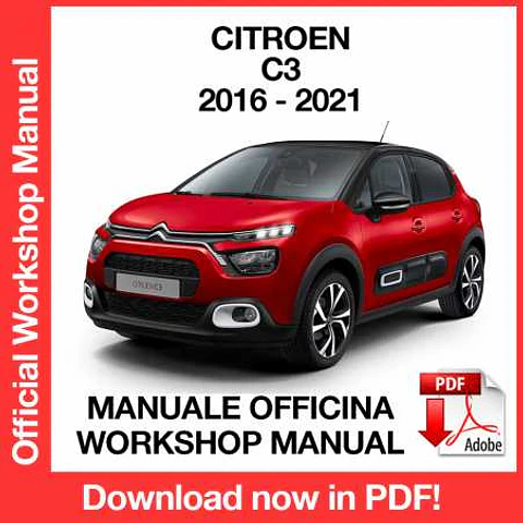 Citroen C3 (2016, 2017, 2018, 2019, 2020, 2021) (ITA) Workshop Repair Manual FREE PDF Download