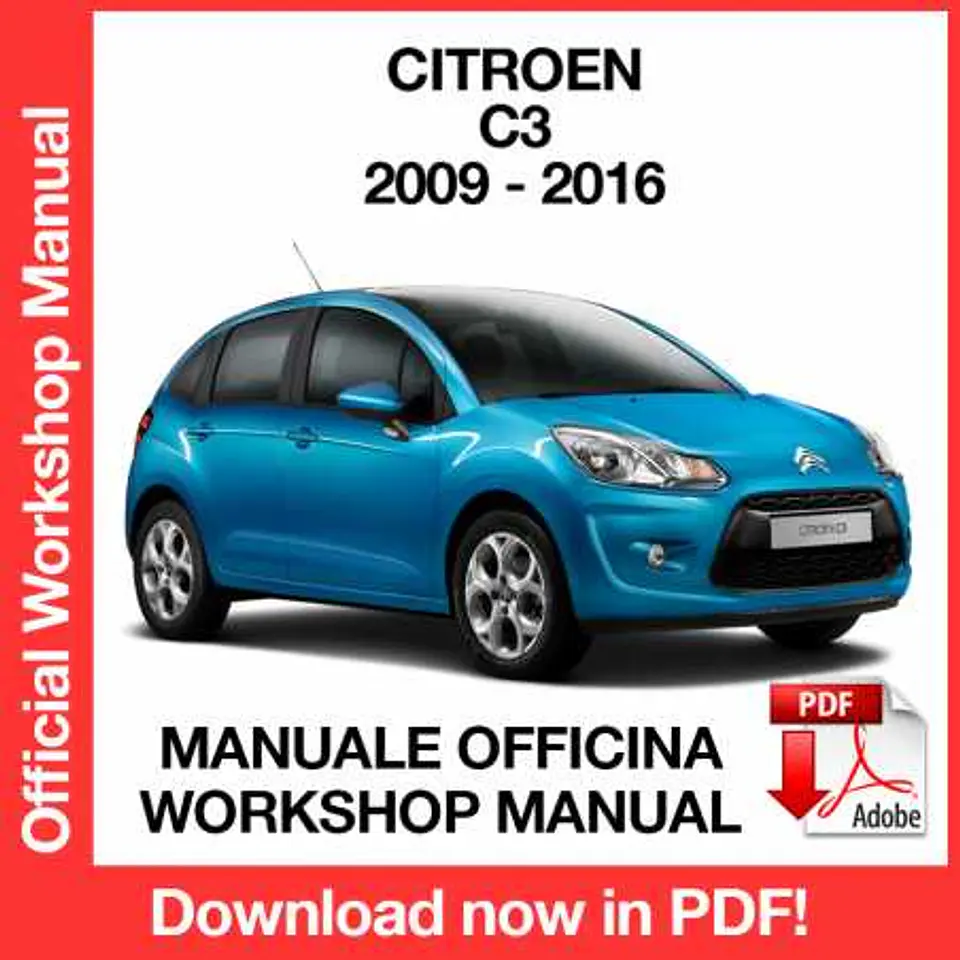 Citroen C3 (2009, 2010, 2011, 2012, 2013, 2014, 2015, 2016) (ITA) Workshop Repair Manual FREE PDF Download 1