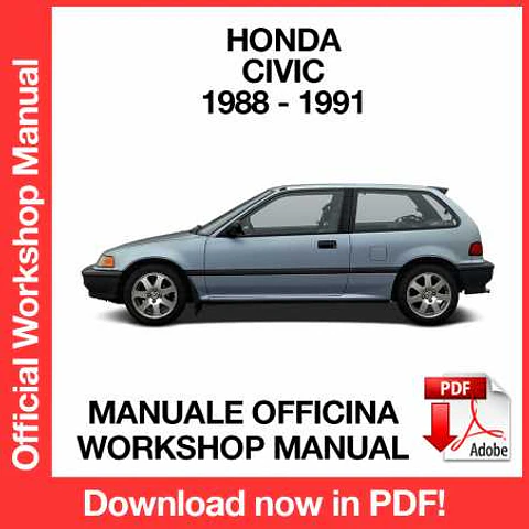 Honda Civic (1988, 1989, 1990, 1991) (EN) Workshop Repair Manual FREE PDF Download