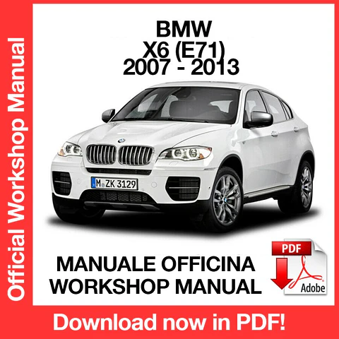 BMW X6 E71 (2007, 2008, 2009, 2010, 2011, 2012, 2013) (EN) Workshop Repair Manual FREE PDF Download