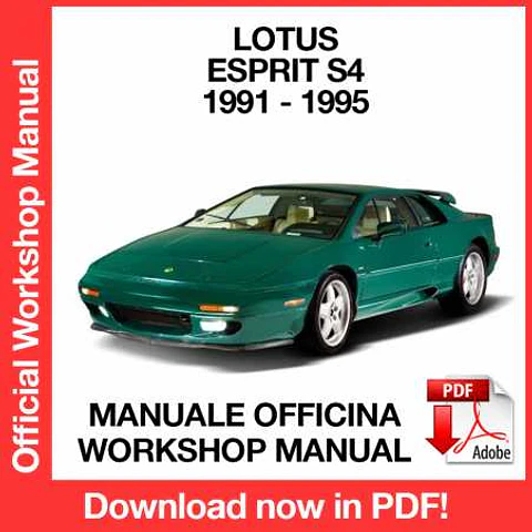 Lotus Esprit S4 (1991, 1992, 1993, 1994, 1995) (EN) Workshop Repair Manual FREE PDF Download