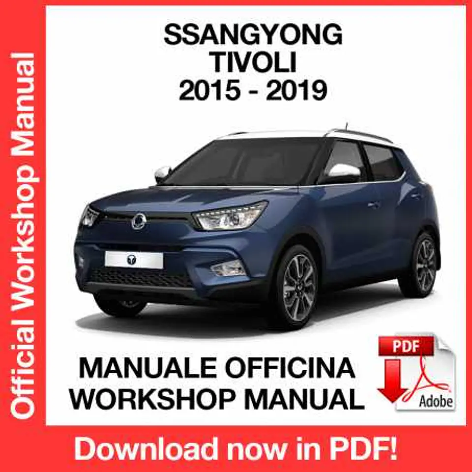 Ssangyong Tivoli X100 (2015, 2016, 2017, 2018, 2019) (EN) Workshop Repair Manual FREE PDF Download 1