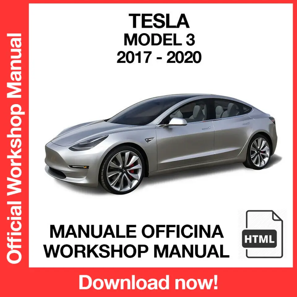 Tesla Model 3 (2017, 2018, 2019, 2020) (EN Workshop Repair Manual FREE PDF Download 1
