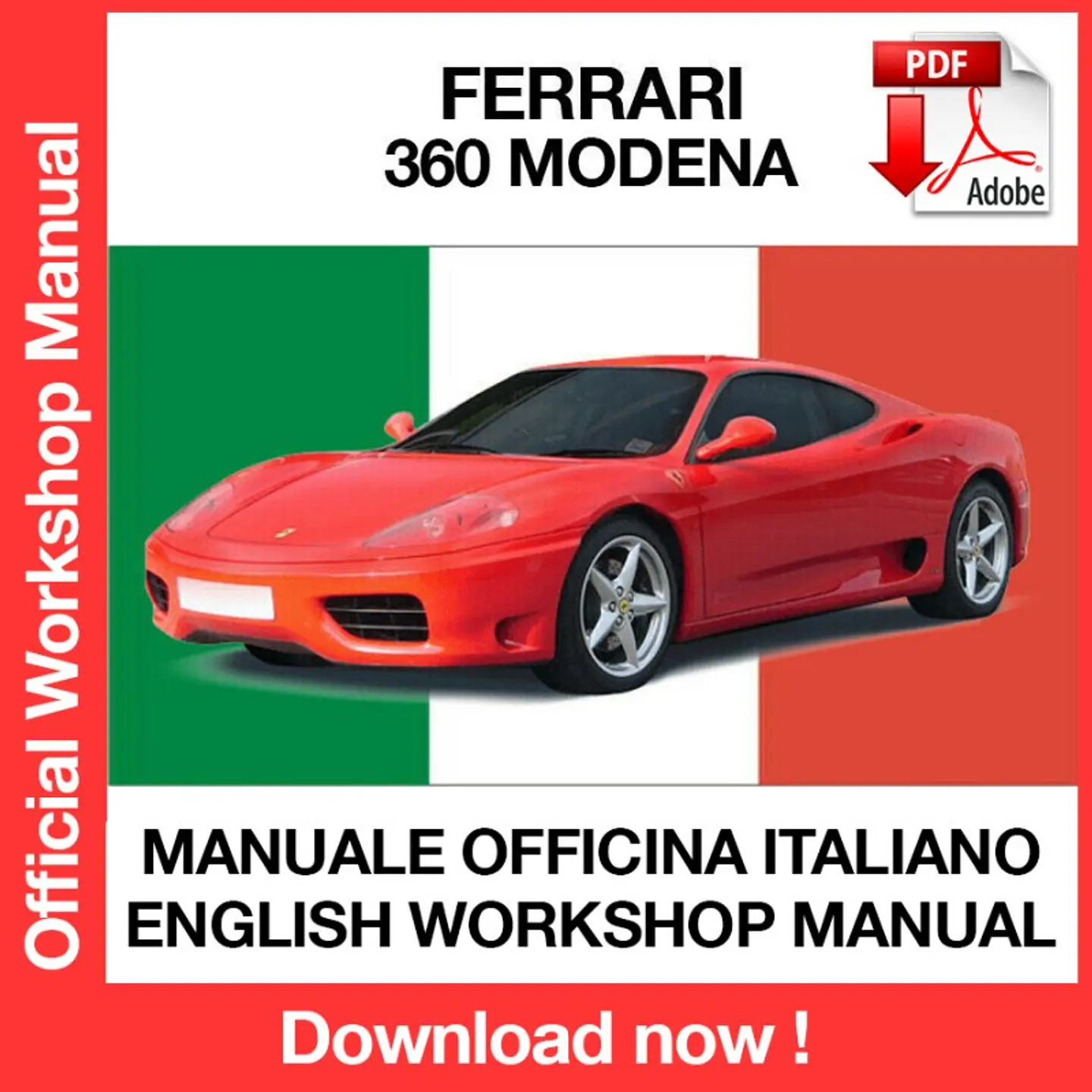 FERRARI 360 MODENA (1999, 2000, 2001, 2002) (ITA) (EN) (DE) (FR) Workshop Repair Manual FREE PDF Download 1