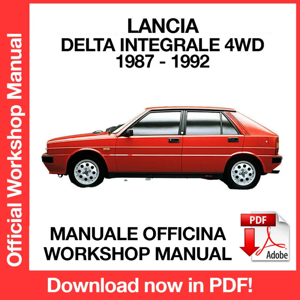 Lancia Delta Integrale 4WD (1987, 1988, 1989) (EN) Workshop Repair Manual FREE PDF Download 1