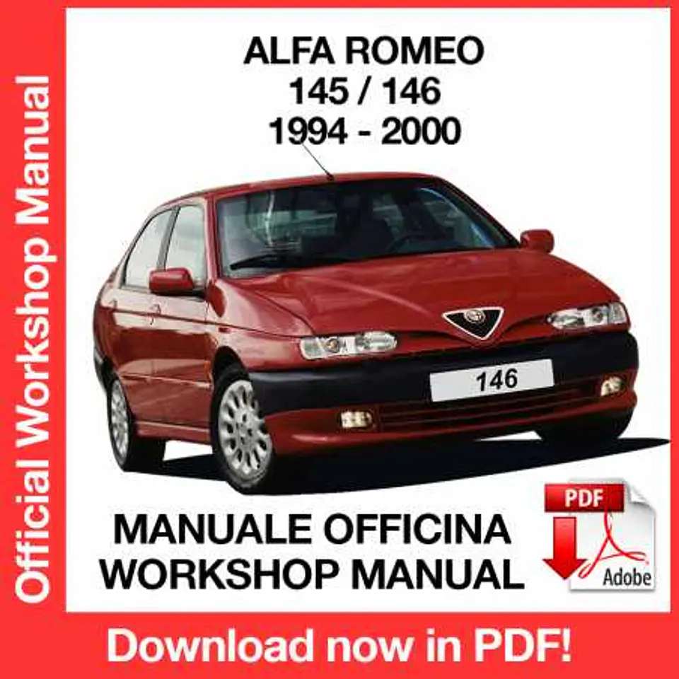 Alfa Romeo 145 - 146 (1994,1995, 1996, 1997, 1998, 1999,2000) (EN) Workshop Repair Manual FREE PDF Download 1