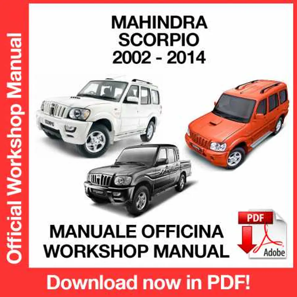 Mahindra Scorpio (2002, 2003, 2004, 2005, 2006, 2007) (EN) Workshop Repair Manual FREE PDF Download 1