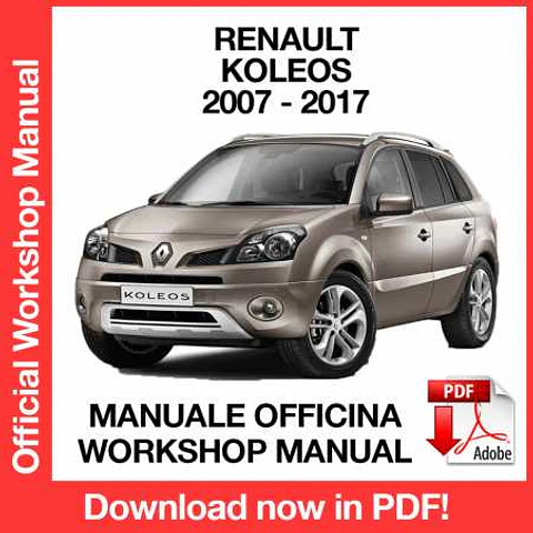 Renault Koleos HY (2007, 2008, 2009, 2010, 2011) (EN) Workshop Repair Manual FREE PDF Download