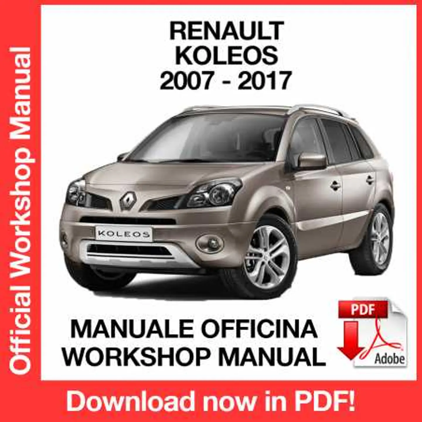 Renault Koleos HY (2007, 2008, 2009, 2010, 2011) (EN) Workshop Repair Manual FREE PDF Download 1