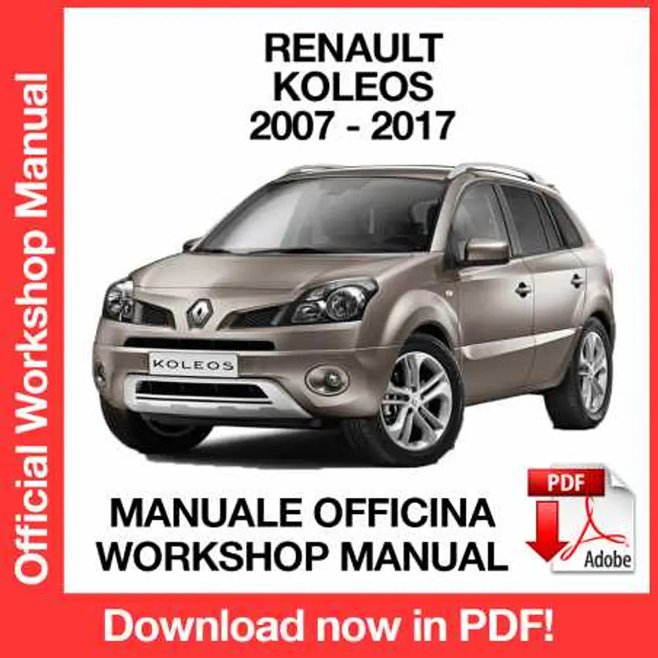 Renault Koleos HY (2007, 2008, 2009, 2010, 2011) (EN) Workshop Repair Manual FREE PDF Download 1