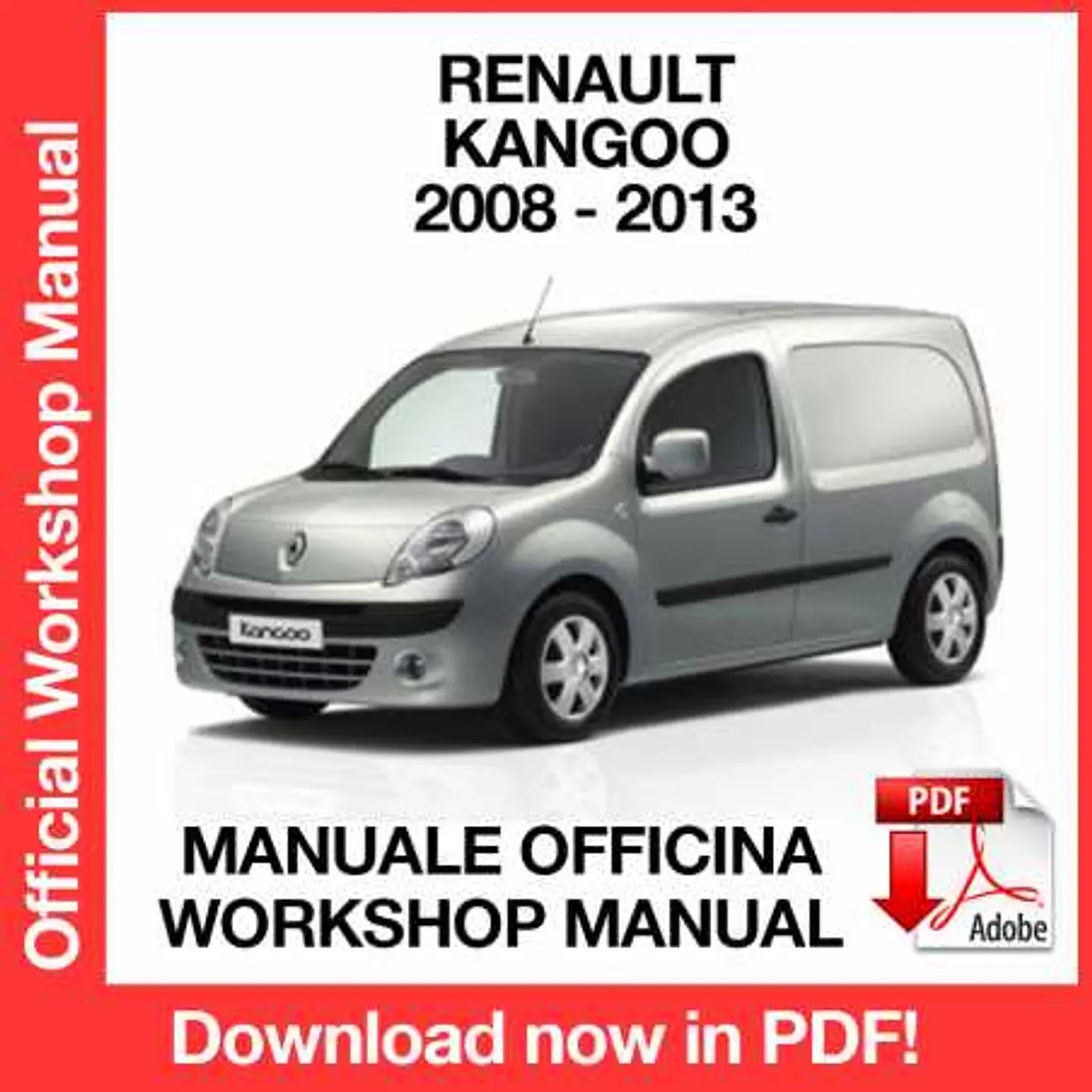 Renault Kangoo II X61 (2008, 2009, 2010, 2011, 2012, 2013) (EN) Workshop Repair Manual FREE PDF Download 1