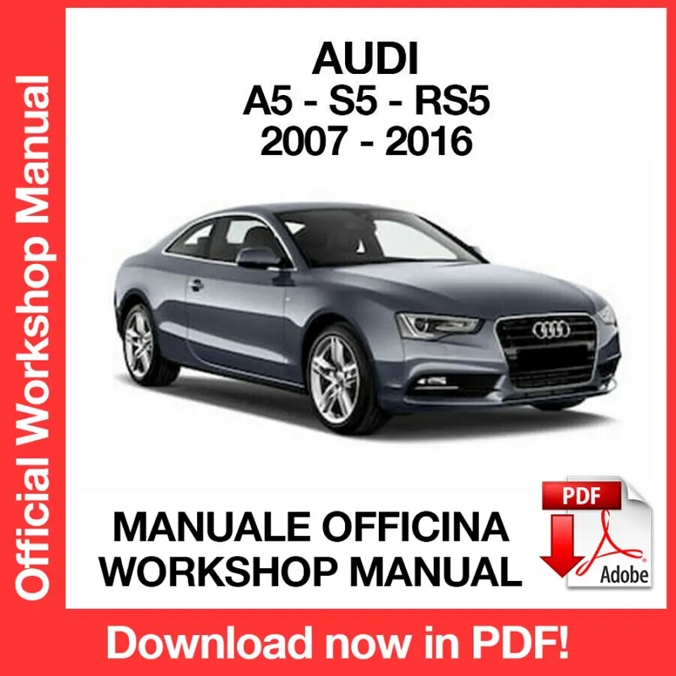 AUDI A5 S5 RS5 (2007, 2008, 2009, 2010, 2011) (EN) Workshop Repair Manual FREE PDF Download 1