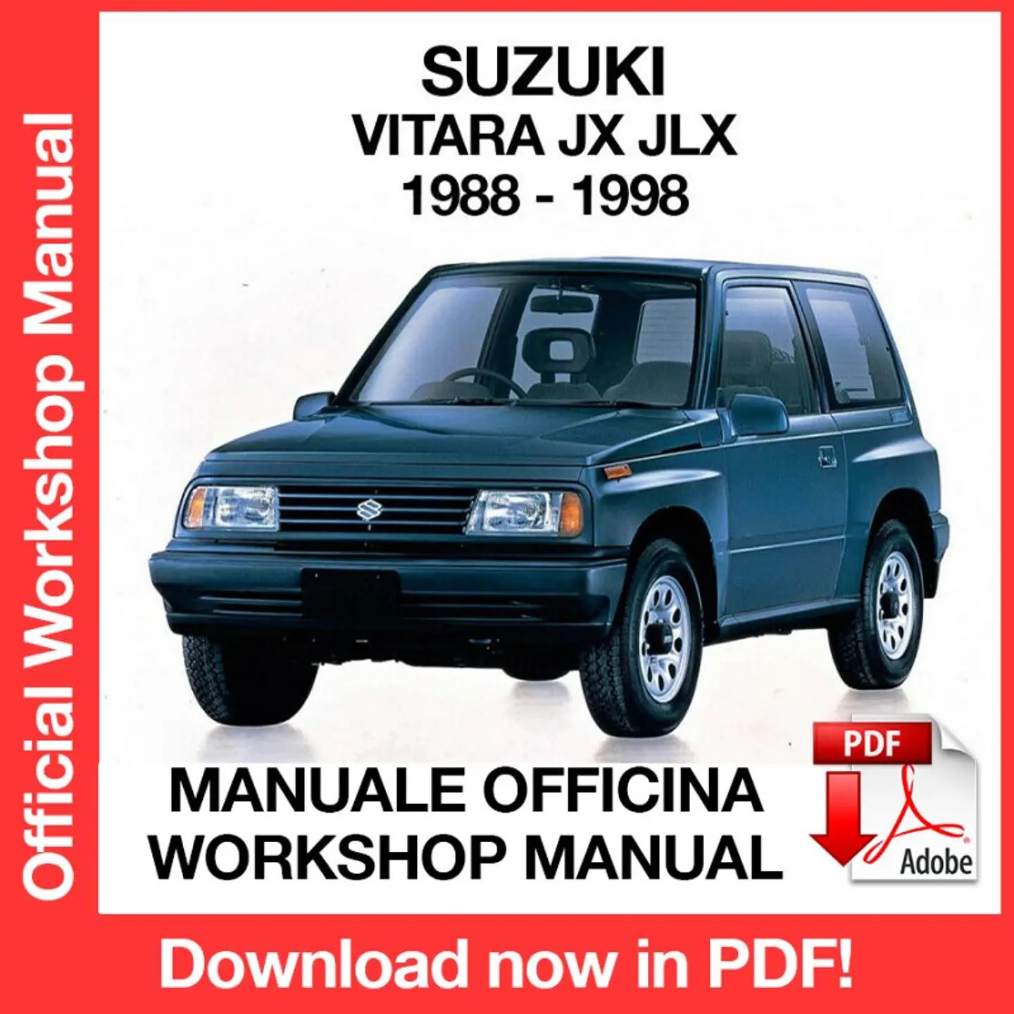 Suzuki Vitara JX JLX (1993, 1994, 1995, 1996, 1997, 1998) (EN) Workshop Repair Manual FREE PDF Download 1