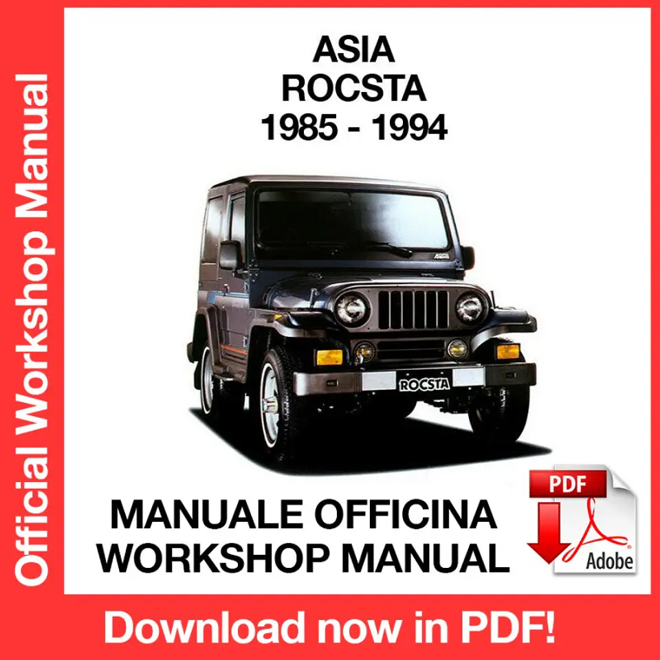 ASIA ROCSTA (1990, 1991, 1992, 1993, 1994) (EN) Workshop Repair Manual FREE PDF Download 1