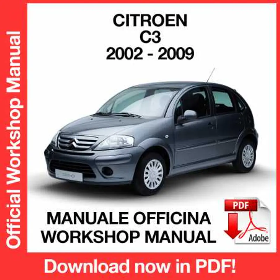 Citroen C3 (2002, 2003, 2004, 2005, 2006, 2007, 2008, 2009) (EN) Workshop Repair Manual FREE PDF Download 1