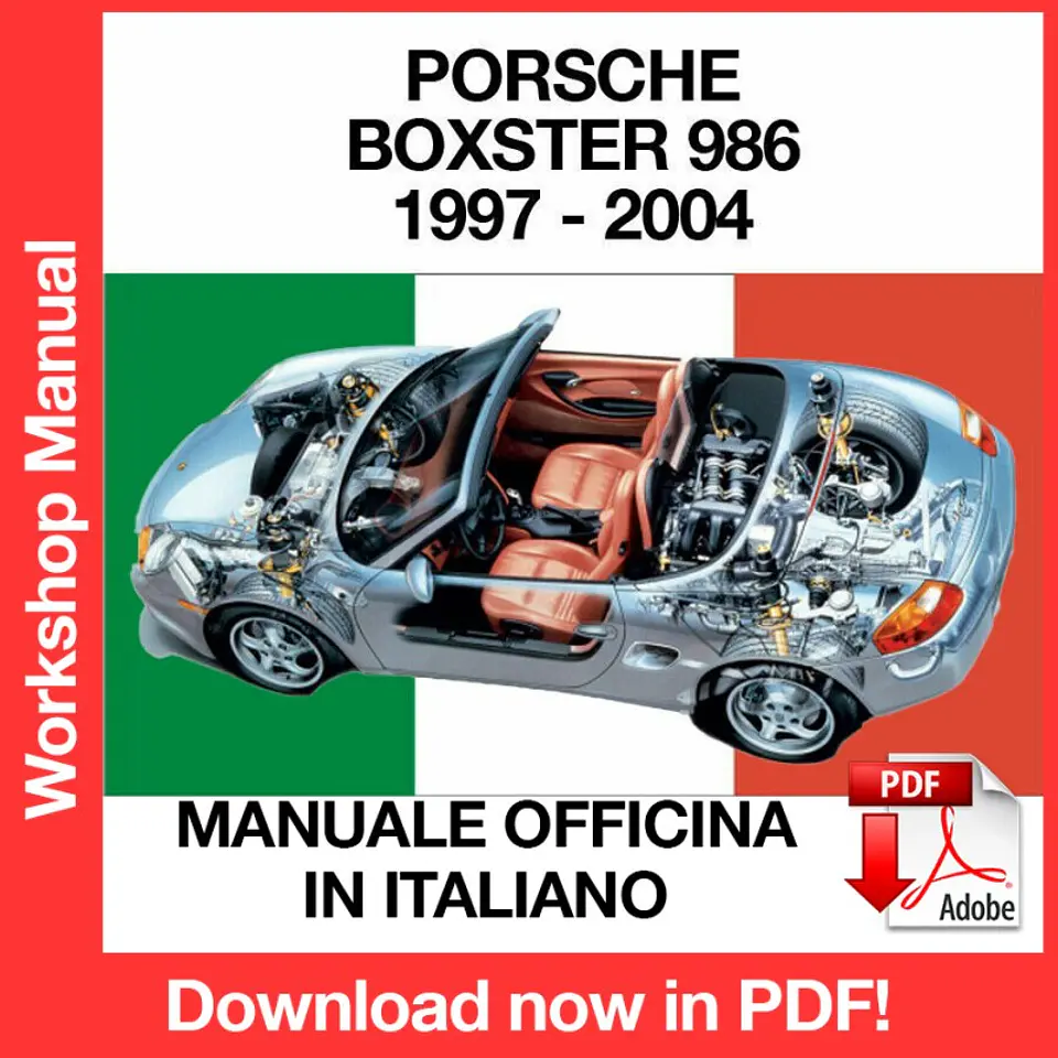 Porsche Boxster 986 (1997, 1998, 1999, 2000, 2001, 2002, 2003, 2004) (ITA) Workshop Repair Manual FREE PDF Download 1