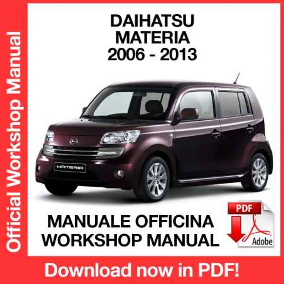 Daihatsu Materia M400 (2006, 2007, 2008, 2009) (EN) Workshop Repair Manual FREE PDF Download 1