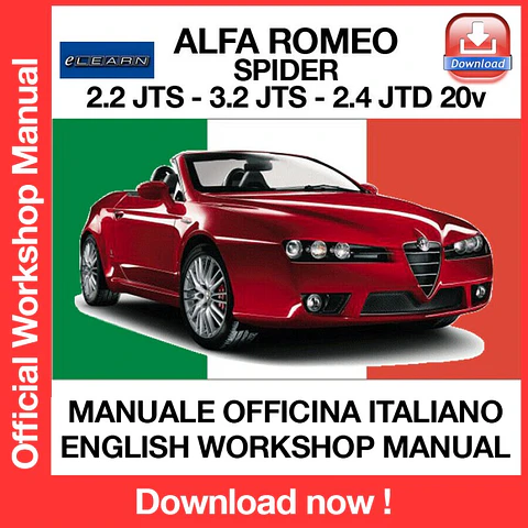 ALFA ROMEO SPIDER (ITA) (EN) Workshop Repair Manual FREE PDF Download