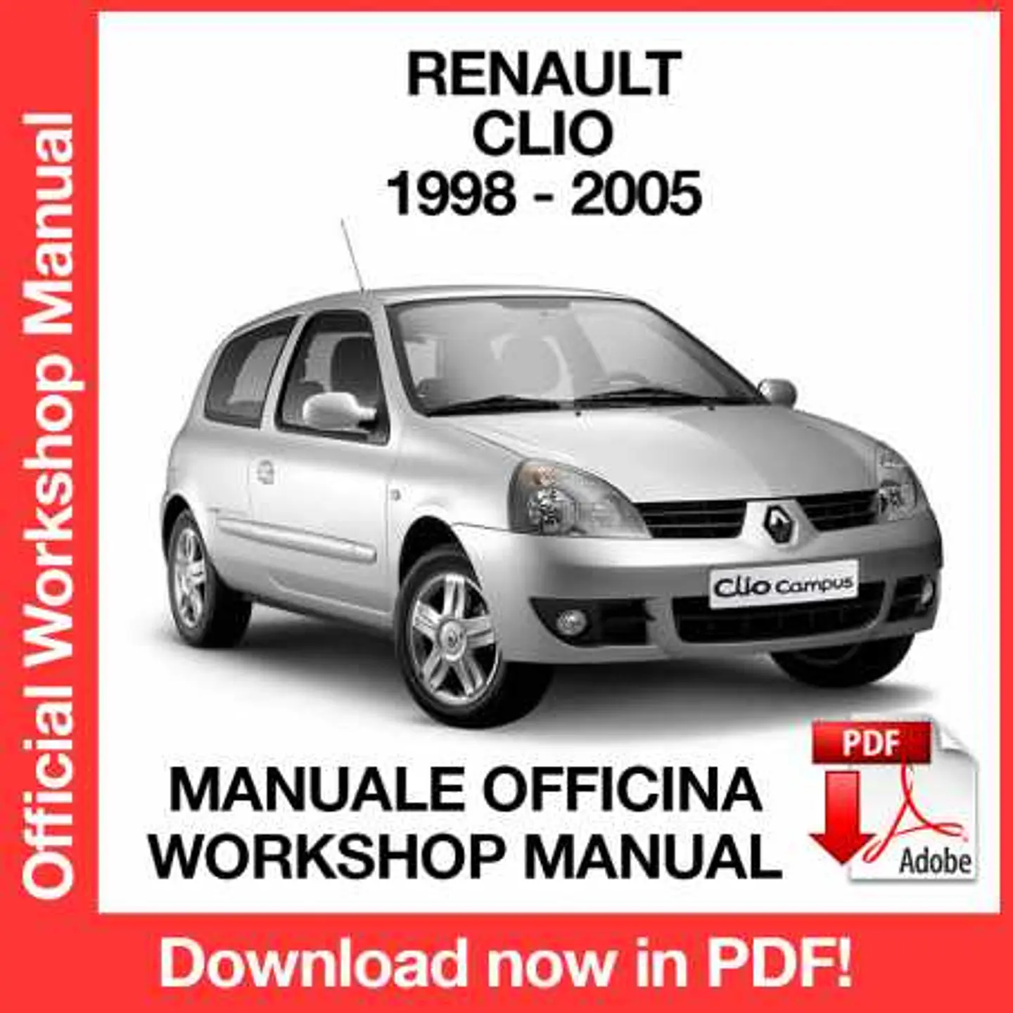 Renault Clio II X65 (2002, 2003, 2004, 2005) (EN) Workshop Repair Manual FREE PDF Download 1
