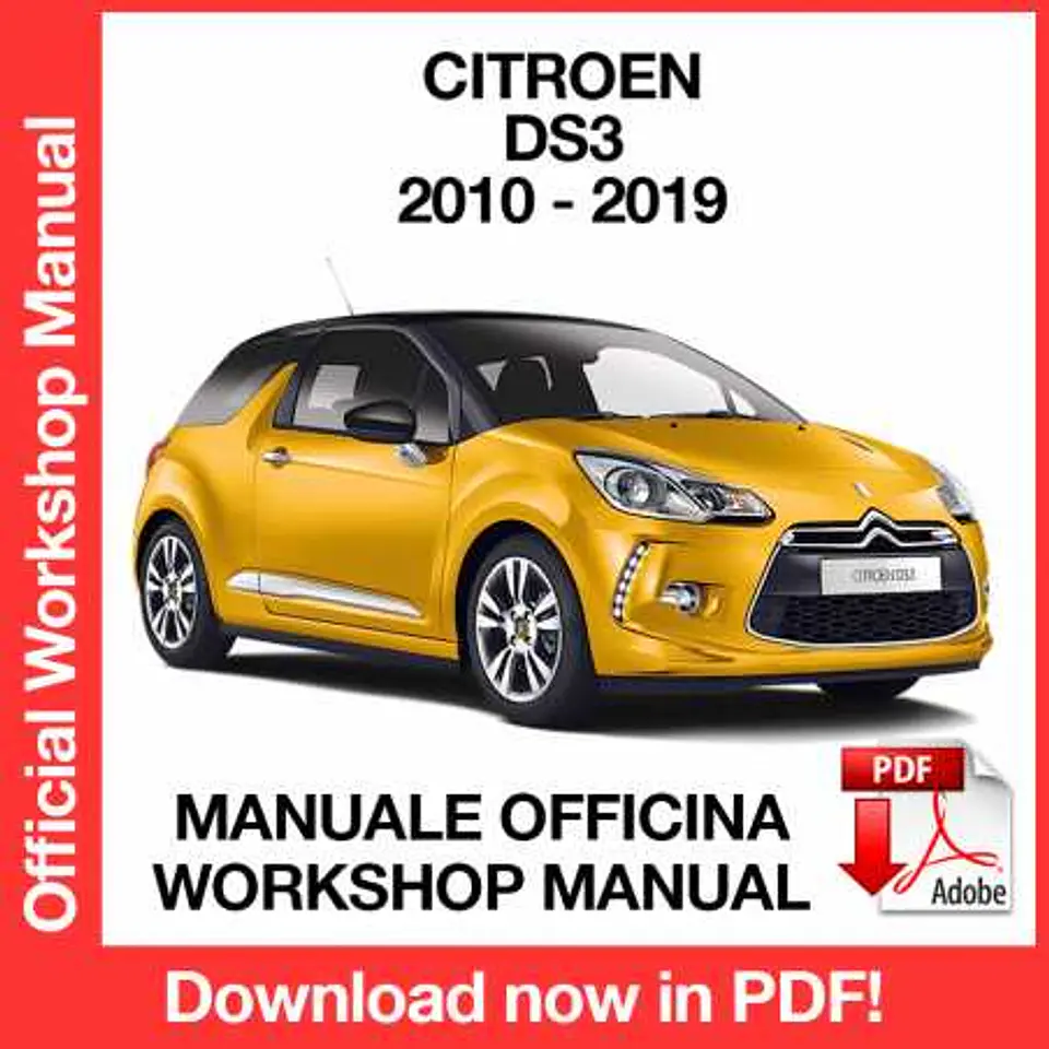 Citroen DS3 (2010, 2011, 2012, 2013, 2014, 2015, 2016, 2017, 2018, 2019) (EN) Workshop Repair Manual FREE PDF Download 1
