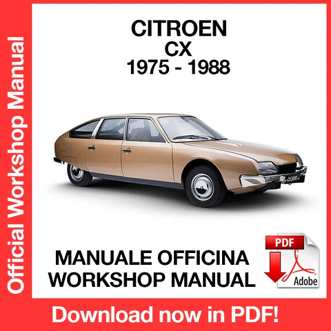 CITROEN CX (1975, 1976, 1977, 1978, 1979, 1980, 1981) (EN) Workshop Repair Manual FREE PDF Download