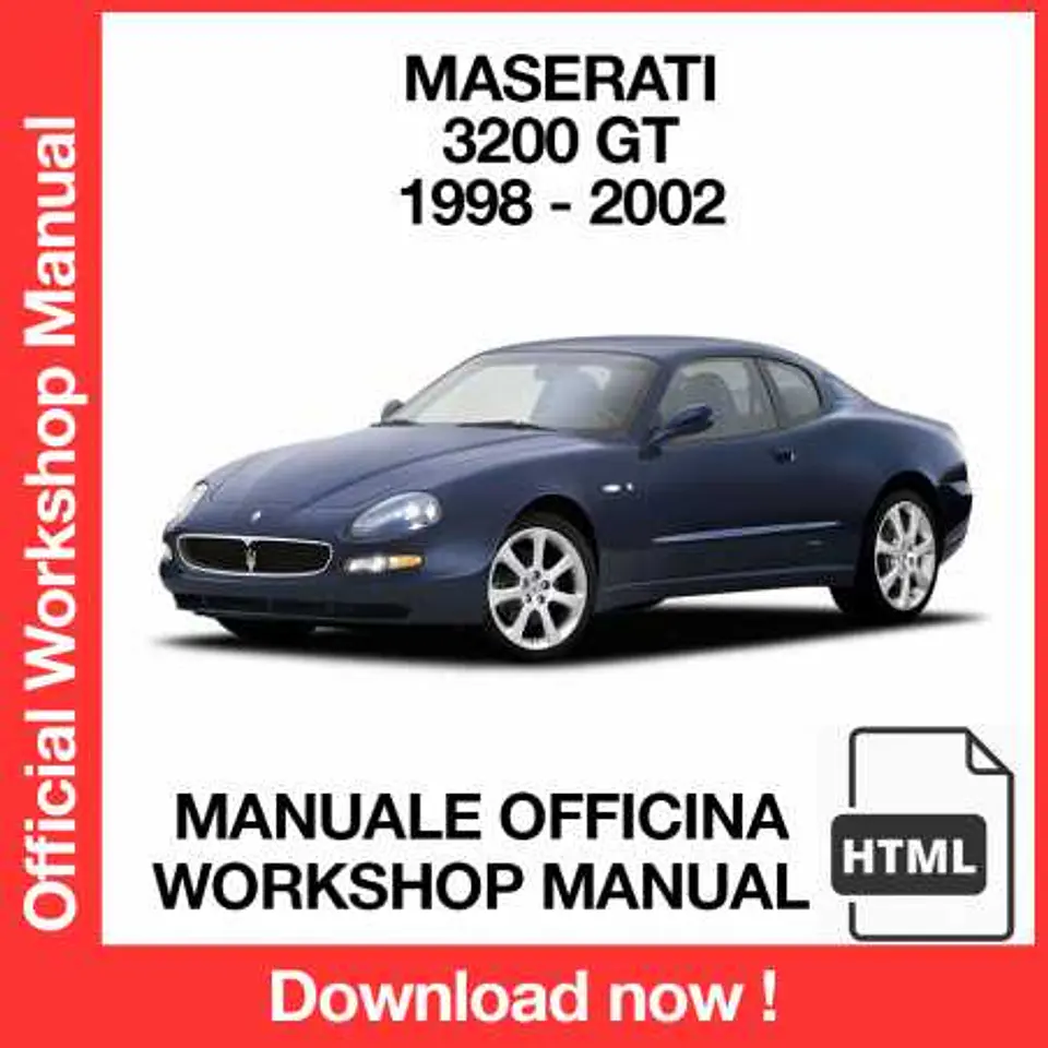Maserati 3200 GT (1998, 1999, 2000, 2001, 2002) (EN) Workshop Repair Manual FREE PDF Download 1