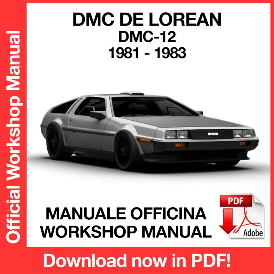 DMC DE LOREAN DMC-12 (1981, 1982, 1983) (EN) Workshop Repair Manual FREE PDF Download 1
