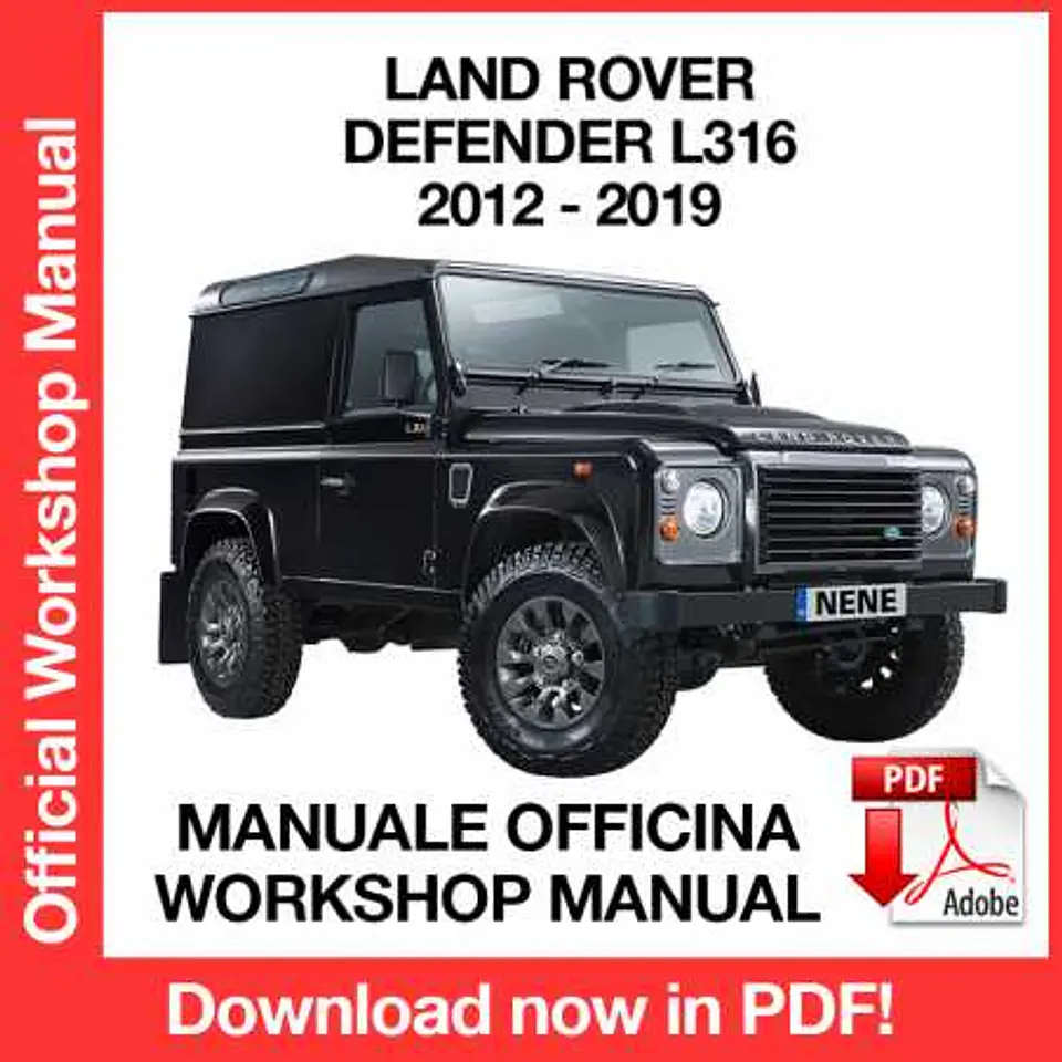 Land Rover Defender L316 (2016, 2017, 2018, 2019) (EN) Workshop Repair Manual FREE PDF Download 1