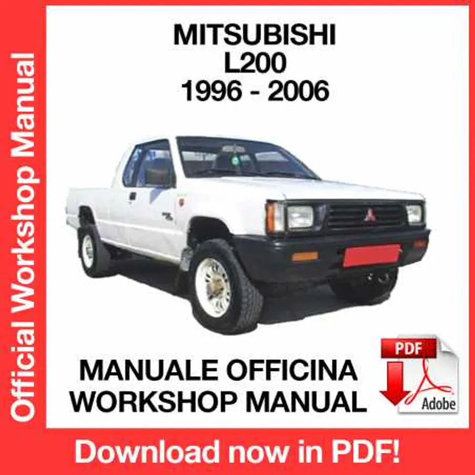 Mitsubishi L200 Triton (1996, 1997, 1998, 1999, 2000) (EN) Workshop Repair Manual FREE PDF Download 1