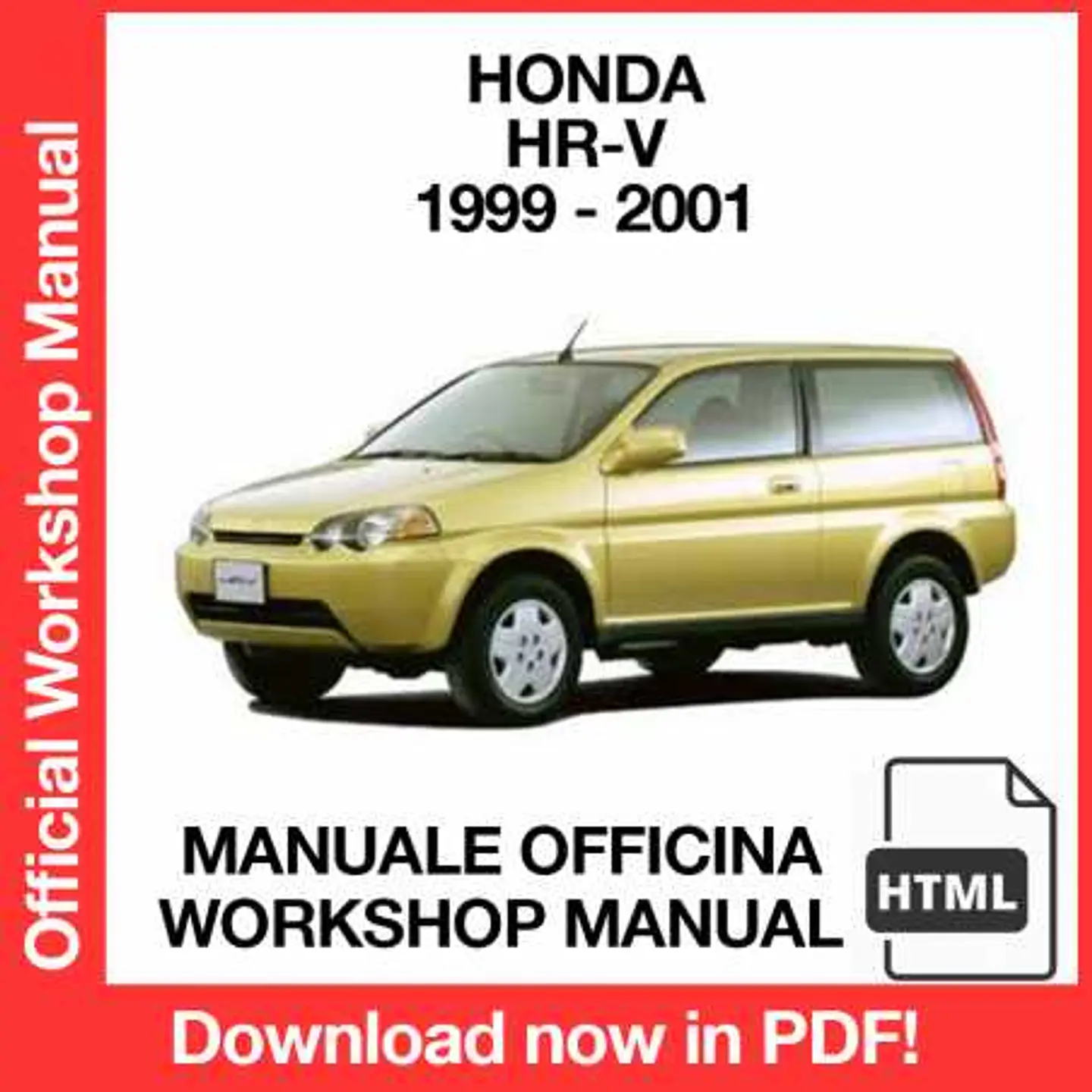 Honda H-RV HRV (1999, 2000, 2001) (EN) Workshop Repair Manual FREE PDF Download 1