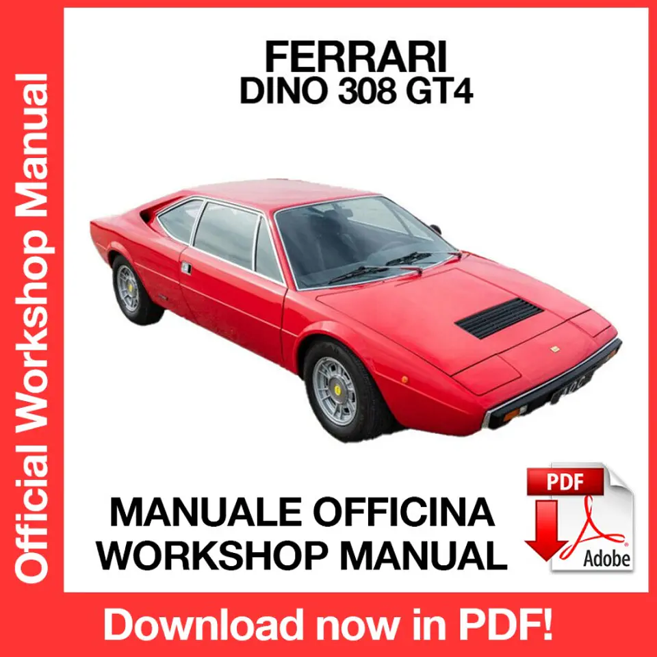 FERRARI DINO 308 GT4 (EN) Workshop Repair Manual FREE PDF Download 1