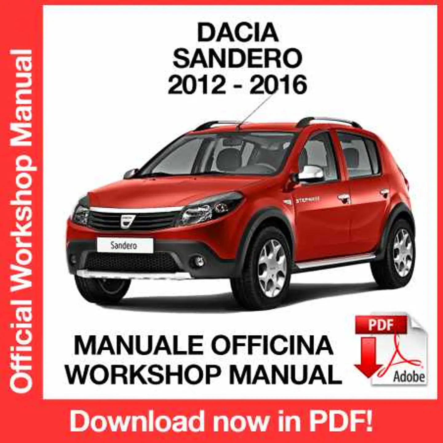 Dacia Sandero (2012, 2013, 2014, 2015, 2016) (EN) Workshop Repair Manual FREE PDF Download 1