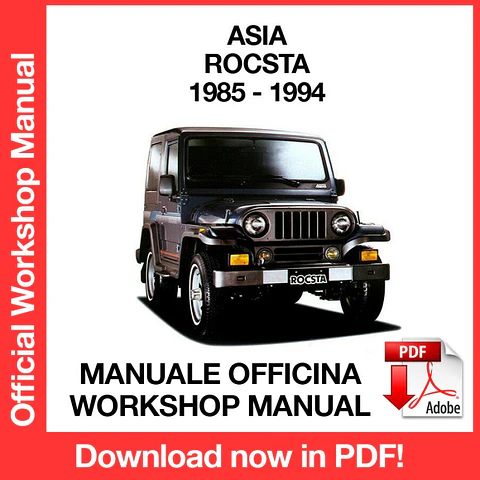 ASIA ROCSTA (1985, 1986, 1987, 1988, 1989) (EN) Workshop Repair Manual FREE PDF Download