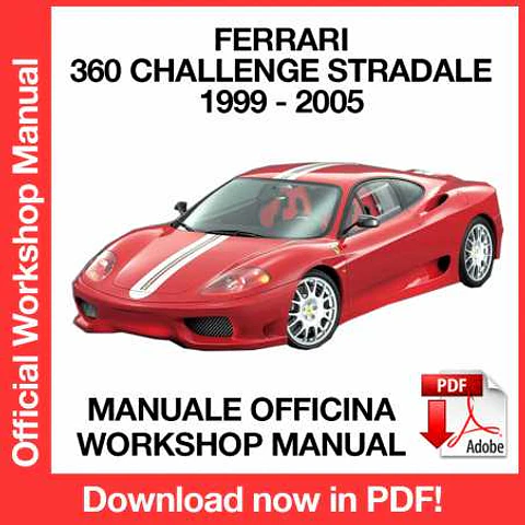 Ferrari 360 Challenge Stradale (1999, 2000, 2001, 2002) (EN) Workshop Repair Manual FREE PDF Download