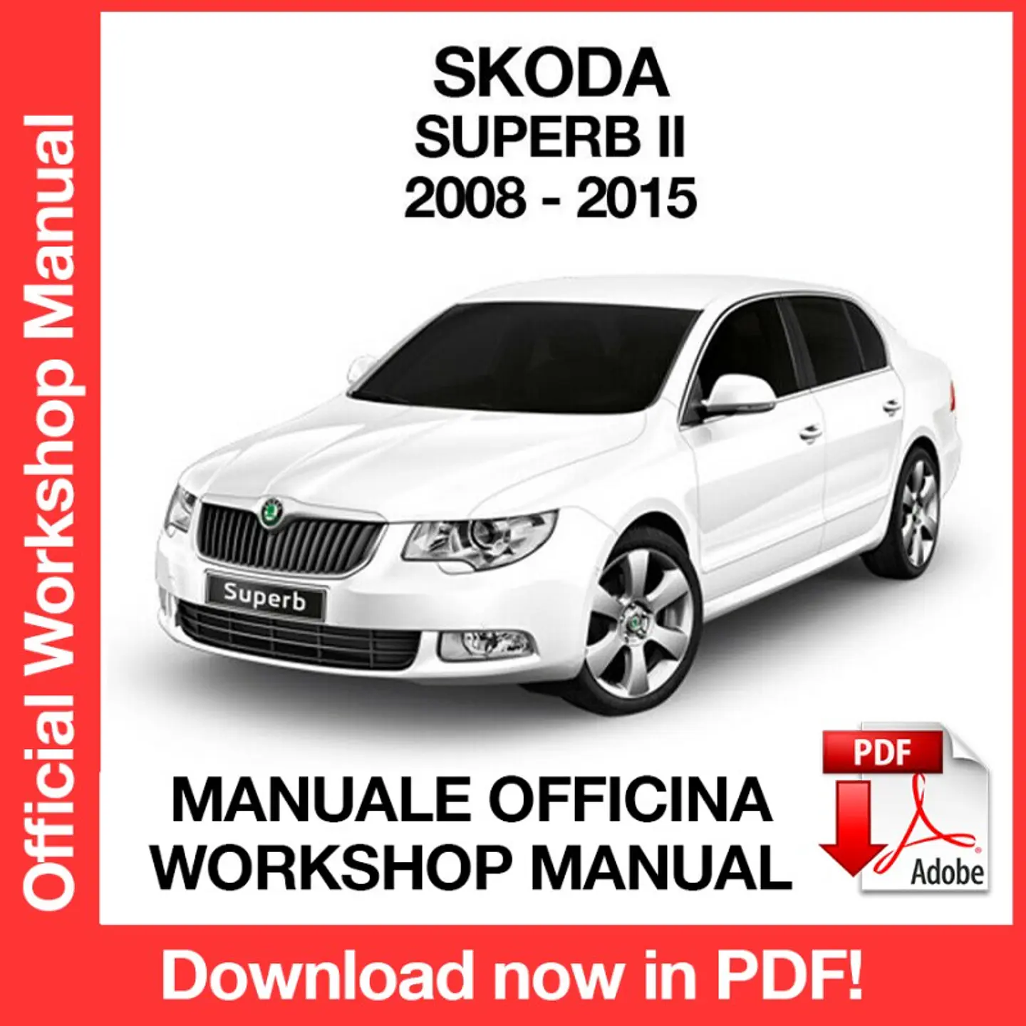 Skoda Superb MK2 (2008, 2009, 2010, 2011, 2012, 2013, 2014, 2015) (EN) Workshop Repair Manual FREE PDF Download 1