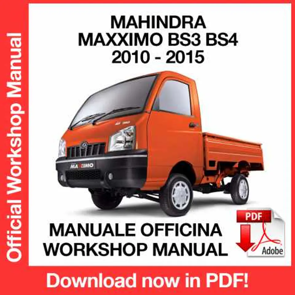 Mahindra Maxximo (2010, 2011, 2012, 2013, 2014, 2015) (EN) Workshop Repair Manual FREE PDF Download 1