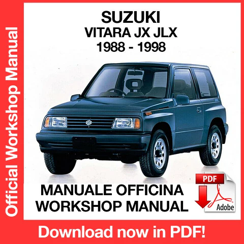 Suzuki Vitara JX JLX (1988, 1989, 1990, 1991, 1992) (EN) Workshop Repair Manual FREE PDF Download