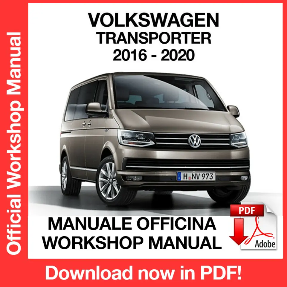 Volkswagen Transporter T6 (2016-2017-2018-2019-2020) (EN) Workshop Repair Manual FREE PDF Download 1