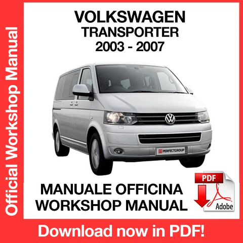 Volkswagen Transporter T5 (2003-2004-2005-2006-2007) (EN) Workshop Repair Manual FREE PDF Download