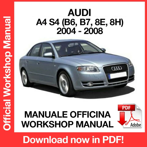 AUDI A4 S4 (2004, 2005, 2006, 2007, 2008) (EN) Workshop Repair Manual FREE PDF Download