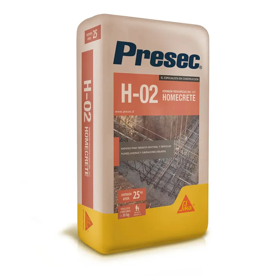 Mortero Hormigón Preparado H20 Presec H02 1
